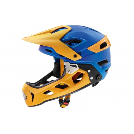 Kask UVEX JAKKYL HDE 2.0 full face 56-61cm blue energy pomarańczowo-niebieski mat